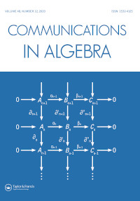 Cover image for Communications in Algebra, Volume 48, Issue 12, 2020