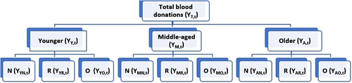 Figure 1 Blood donation hierarchical structure based on donor status and age.