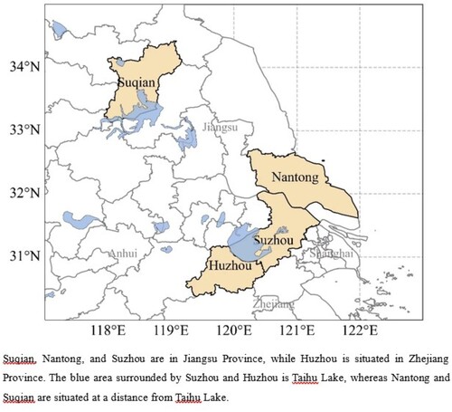 Figure 1. Map of study regions.