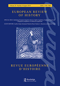 Cover image for European Review of History: Revue européenne d'histoire, Volume 26, Issue 4, 2019