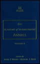Cover image for The Academy of Management Annals, Volume 3, Issue 1, 2009