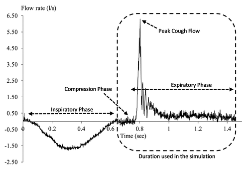 Figure 1. A typical cough profile of a human subject