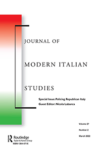 Cover image for Journal of Modern Italian Studies, Volume 27, Issue 2, 2022