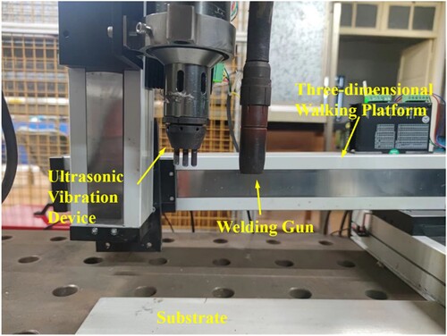 Figure 2. Photograph of maraging aging steel in ultrasonic impact assisted wire arc additive manufacturing.