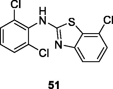 Figure 31. Dichlorophenyl-chlorobenzothiazole derivative 51.