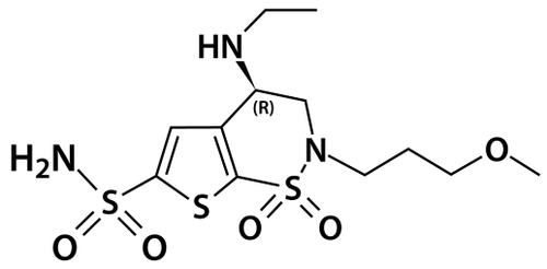 Figure 1 Chemical structure of brinzolamide.