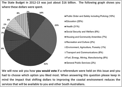 Figure 1. State budget diagram from questionnaire.