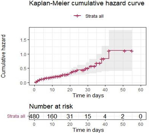 Figure 4 Cumulative Hazard of adult stroke patients admitted to JUMC.