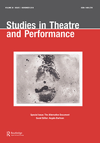 Cover image for Studies in Theatre and Performance, Volume 38, Issue 3, 2018