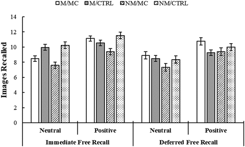 Figure 1. Free Recall Measure in Study 1.