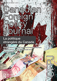 Cover image for Canadian Foreign Policy Journal, Volume 22, Issue 1, 2016