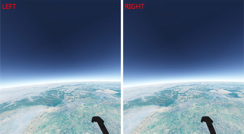 Figure 13. Imagery observed from the VR viewpoint when the scaling ratio N is set to 20,000.
