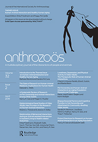 Cover image for Anthrozoös, Volume 32, Issue 2, 2019