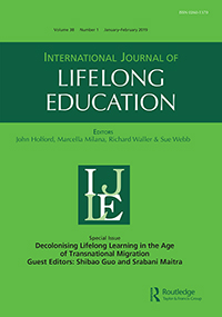 Cover image for International Journal of Lifelong Education, Volume 38, Issue 1, 2019