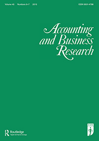Cover image for Accounting and Business Research, Volume 45, Issue 6-7, 2015