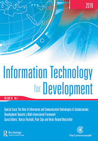 Cover image for Information Technology for Development, Volume 25, Issue 2, 2019