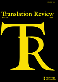 Cover image for Translation Review, Volume 106, Issue 1, 2020