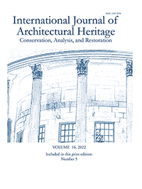 Cover image for International Journal of Architectural Heritage, Volume 16, Issue 5, 2022