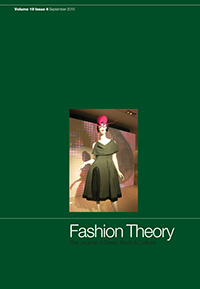 Cover image for Fashion Theory, Volume 19, Issue 4, 2015