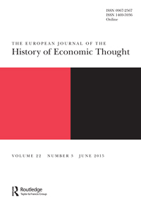 Cover image for The European Journal of the History of Economic Thought, Volume 22, Issue 3, 2015