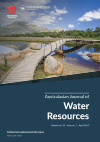 Cover image for Australasian Journal of Water Resources, Volume 21, Issue 1, 2017