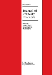Cover image for Journal of Property Research, Volume 39, Issue 1, 2022