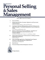 Cover image for Journal of Personal Selling & Sales Management, Volume 16, Issue 1, 1996