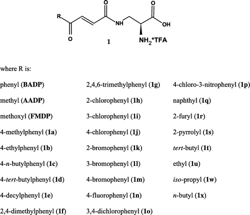 Figure 1 Structures of new inhibitors.