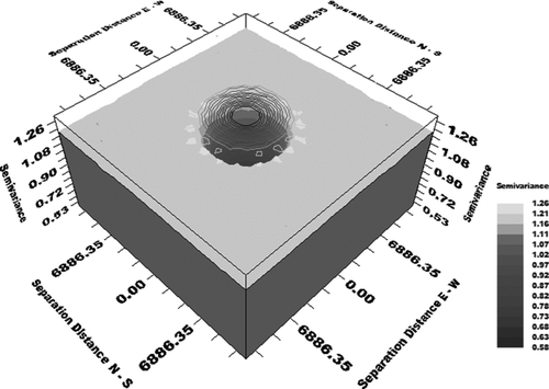 Figure 10 3D model of variogram surface