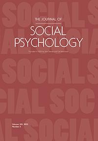 Cover image for The Journal of Social Psychology, Volume 163, Issue 2, 2023