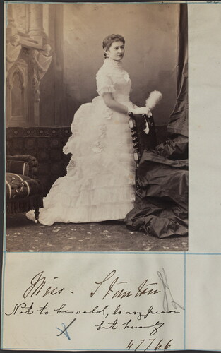 Figure 3 William Notman, Miss Stanton, 1878. Page from Picture Book. McCord Museum, Montreal.