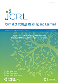 Cover image for Journal of College Reading and Learning, Volume 52, Issue 4, 2022