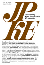 Cover image for Journal of Post Keynesian Economics, Volume 21, Issue 4, 1999