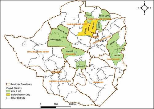 Figure 1. Survey districts.