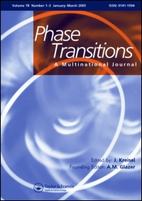 Cover image for Phase Transitions, Volume 30, Issue 1-4, 1991