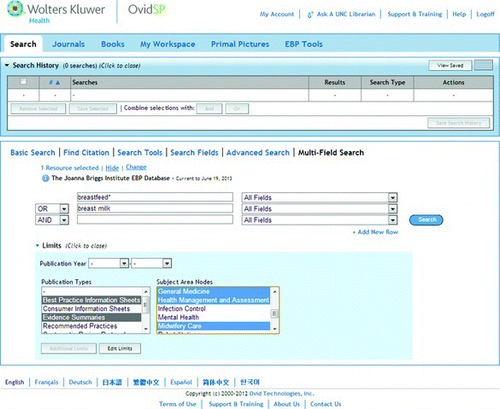 FIGURE 1  Sample search (color figure available online).