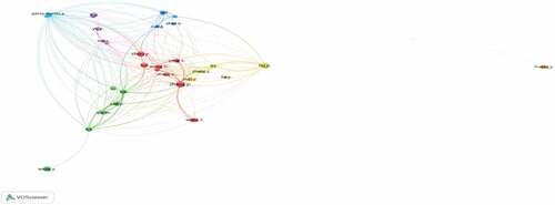 Figure 4. Shows network mapping of the leading authors.