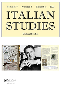 Cover image for Italian Studies, Volume 77, Issue 4, 2022