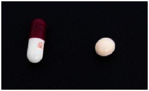 Figure 2 Yimaxin (left, 50 mg) and Utrogestan (right, 100 mg) capsules. Both can be used orally or vaginally.