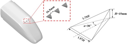 Figure 2. The shape and arrangement of VG.