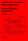 Cover image for American Journal of Mathematical and Management Sciences, Volume 11, Issue 3-4, 1991