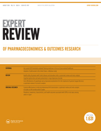 Cover image for Expert Review of Pharmacoeconomics & Outcomes Research, Volume 16, Issue 4, 2016