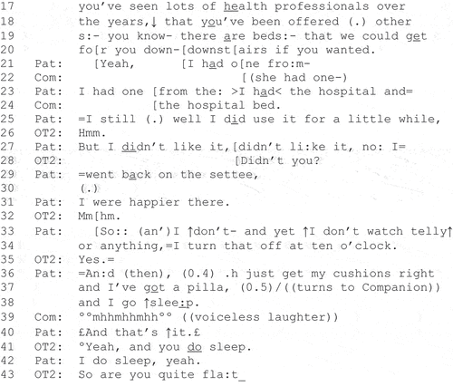 Extract 4. Procedural detailing used to reject not only the recommendation but also the implication of a problem for which the recommendation was given.