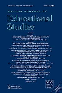 Cover image for British Journal of Educational Studies, Volume 66, Issue 4, 2018