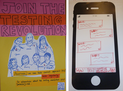 Figure 5. Visual prototypes prepared for Join the Testing Revolution (left), and C‘Mon Test (right).