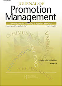 Cover image for Journal of Promotion Management, Volume 24, Issue 6, 2018