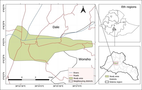 Figure 1. Location map study area (Yirgalem, Town Ethiopia).