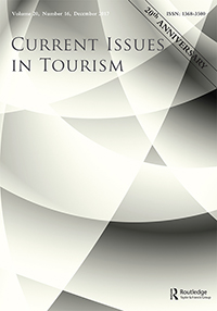 Cover image for Current Issues in Tourism, Volume 20, Issue 16, 2017