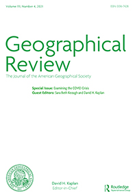 Cover image for Geographical Review, Volume 111, Issue 4, 2021