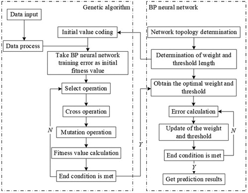 Figure 4. Operation flow chart of GA-BP neural network (Wang Citation2013).